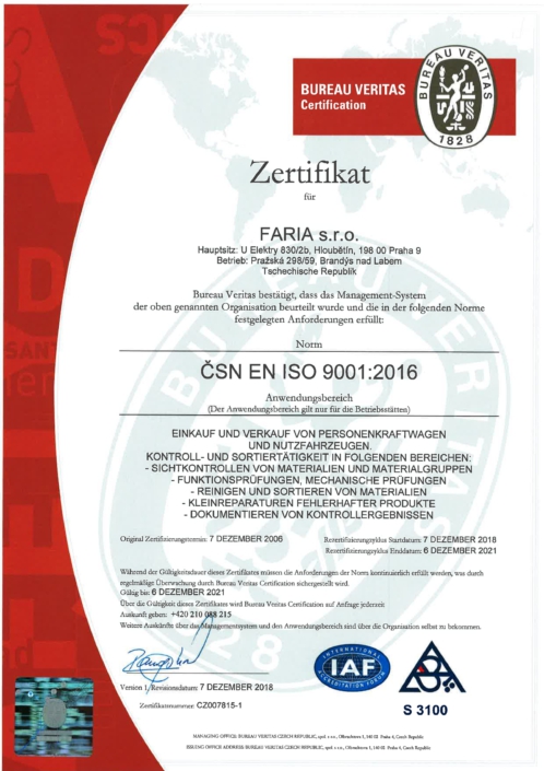 Certifikát ISO 2018 NJ
